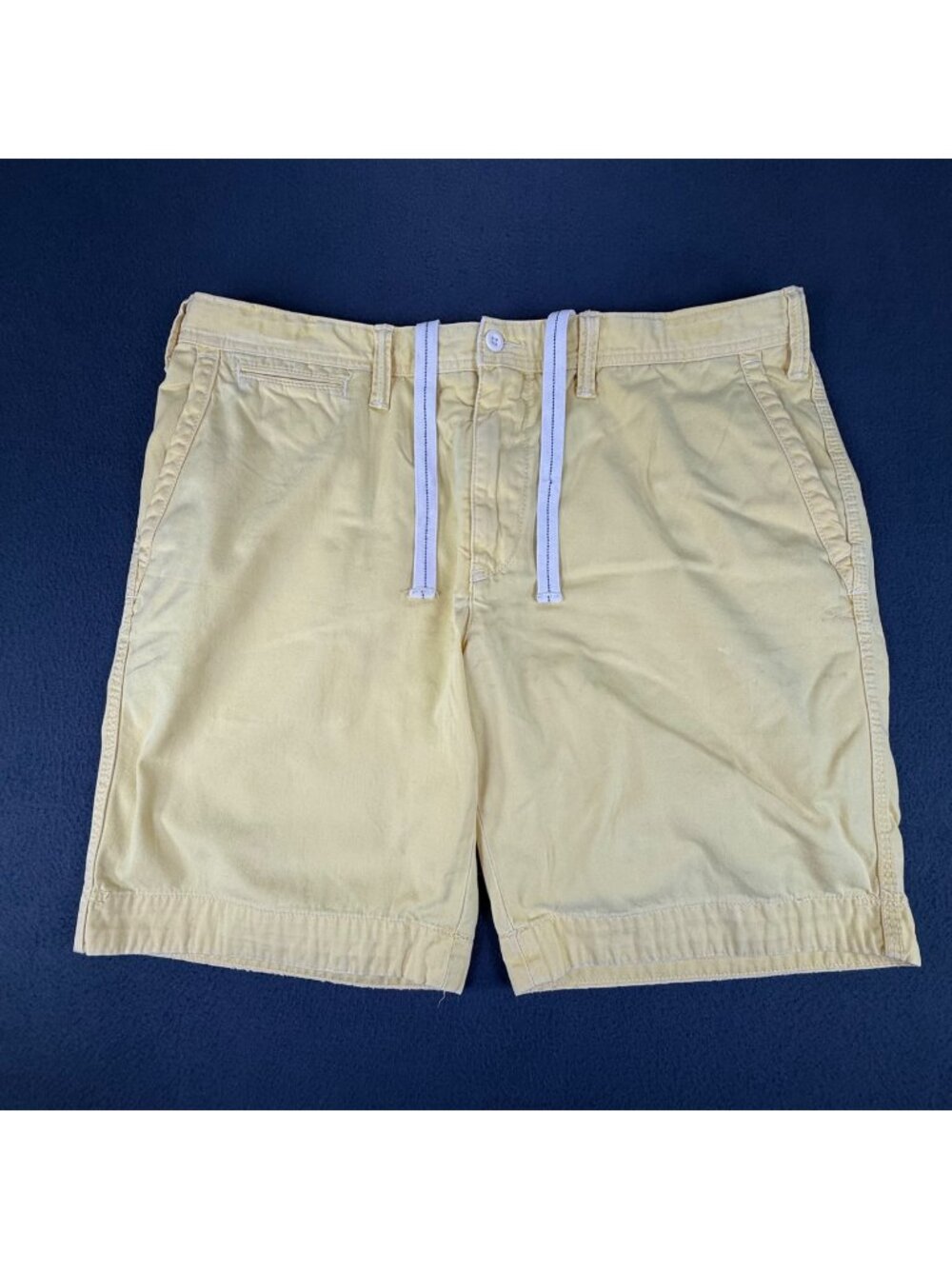 VTG Polo Ralph Lauren Mens 38 Relaxed Button/Drawstring Casual Yellow Short EUC